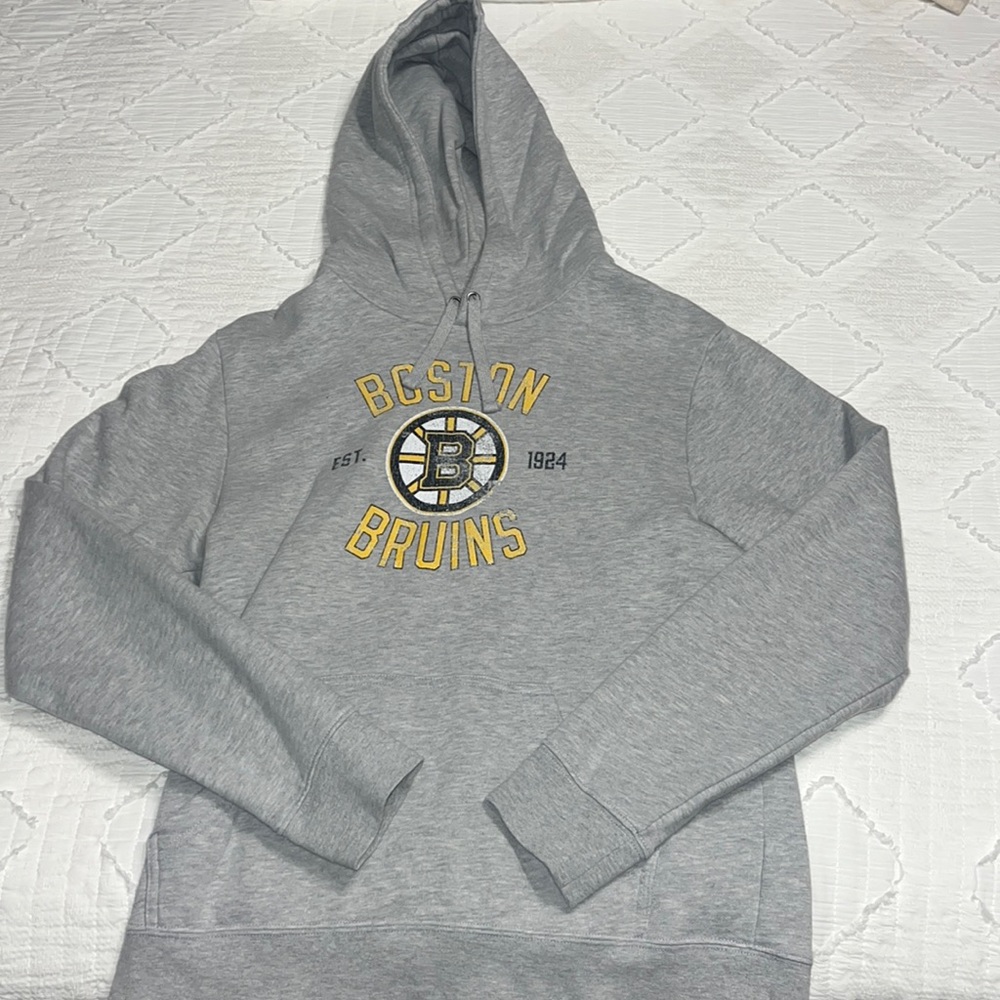 Grey Boston Bruins Hoodie